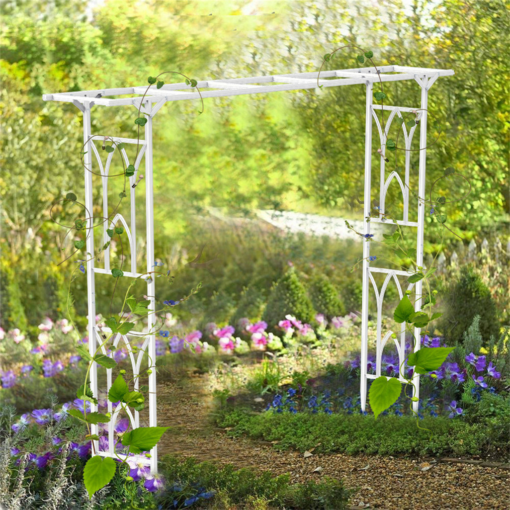 Decorative Metal Garden Trellis Arch Durable Steel Tubing Wedding Party Archway view 6