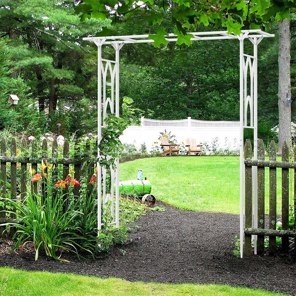 Decorative Metal Garden Trellis Arch Durable Steel Tubing Wedding Party Archway view 7