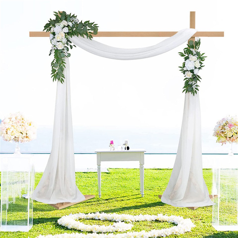 Heavy Duty Square Wedding Arch Wooden Backdrop Stand Balloon Floral Arch Frame view 7