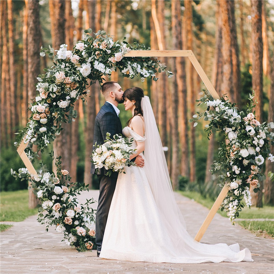 Gorgeous Wedding Arbor Wedding Backdrop Stand Wooden Arch f Garden Wedding Party view 4