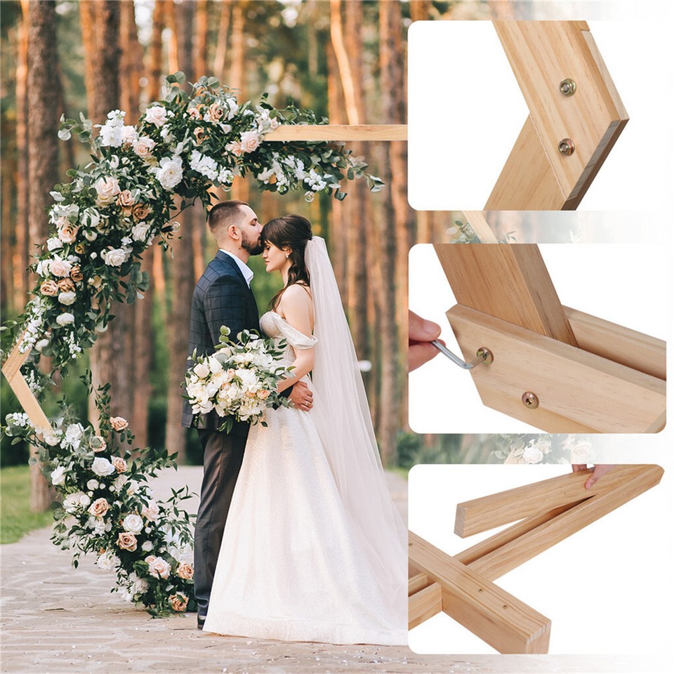 Gorgeous Wedding Arbor Wedding Backdrop Stand Wooden Arch f Garden Wedding Party view 7