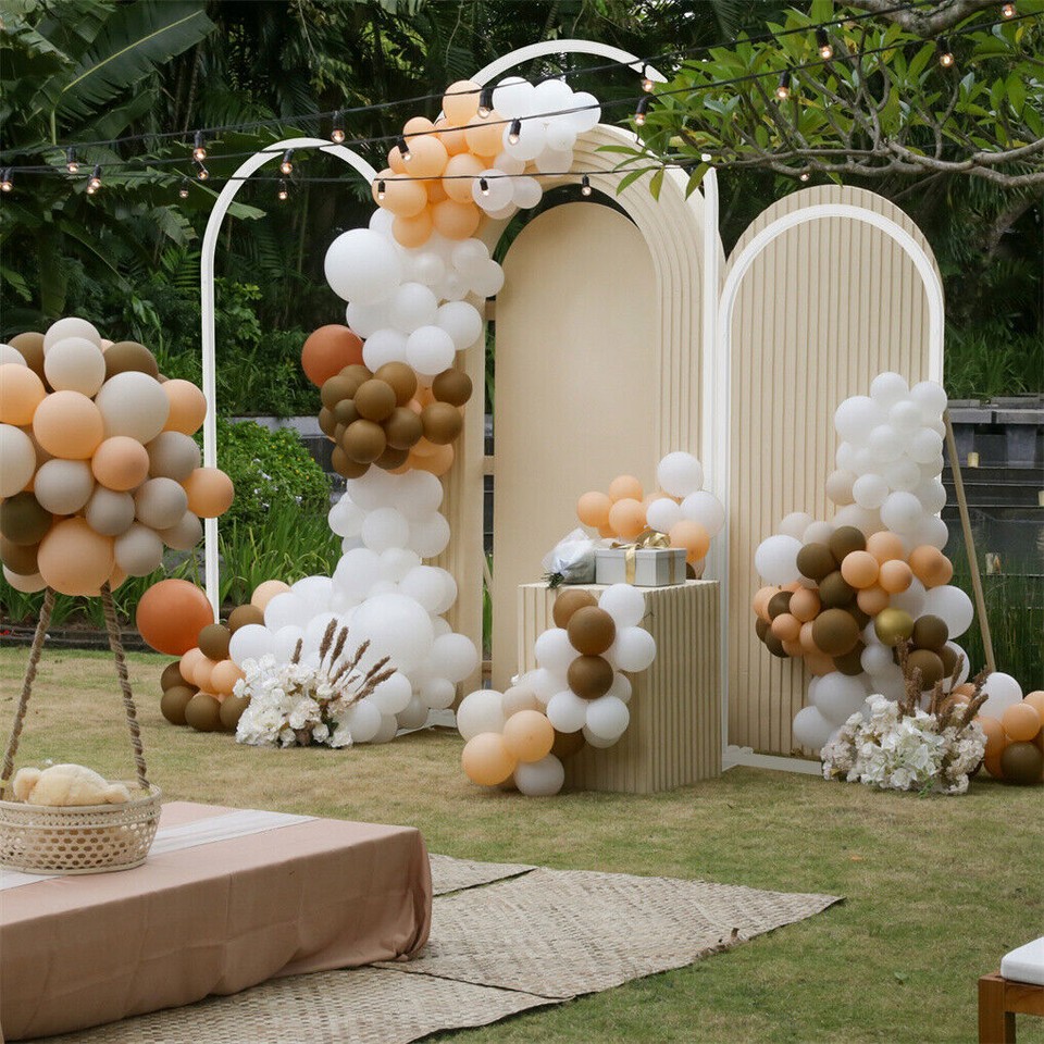 Fin Set Of 3 Wedding Arch Balloon Frame Metal Arch Backdrop Stand Birthday Party view 6