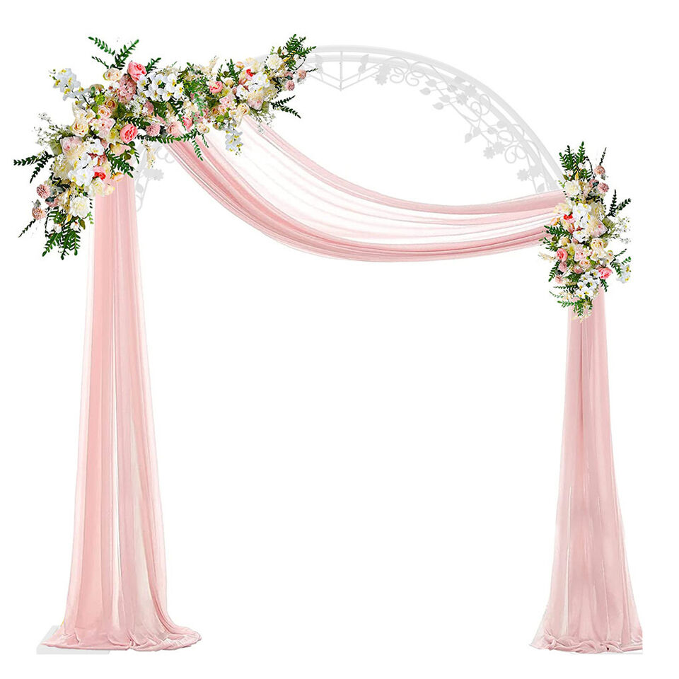 Fin Xl Decorative Double Rails Iron Arbor Garden Archway Trellis Metal Wedding view 5