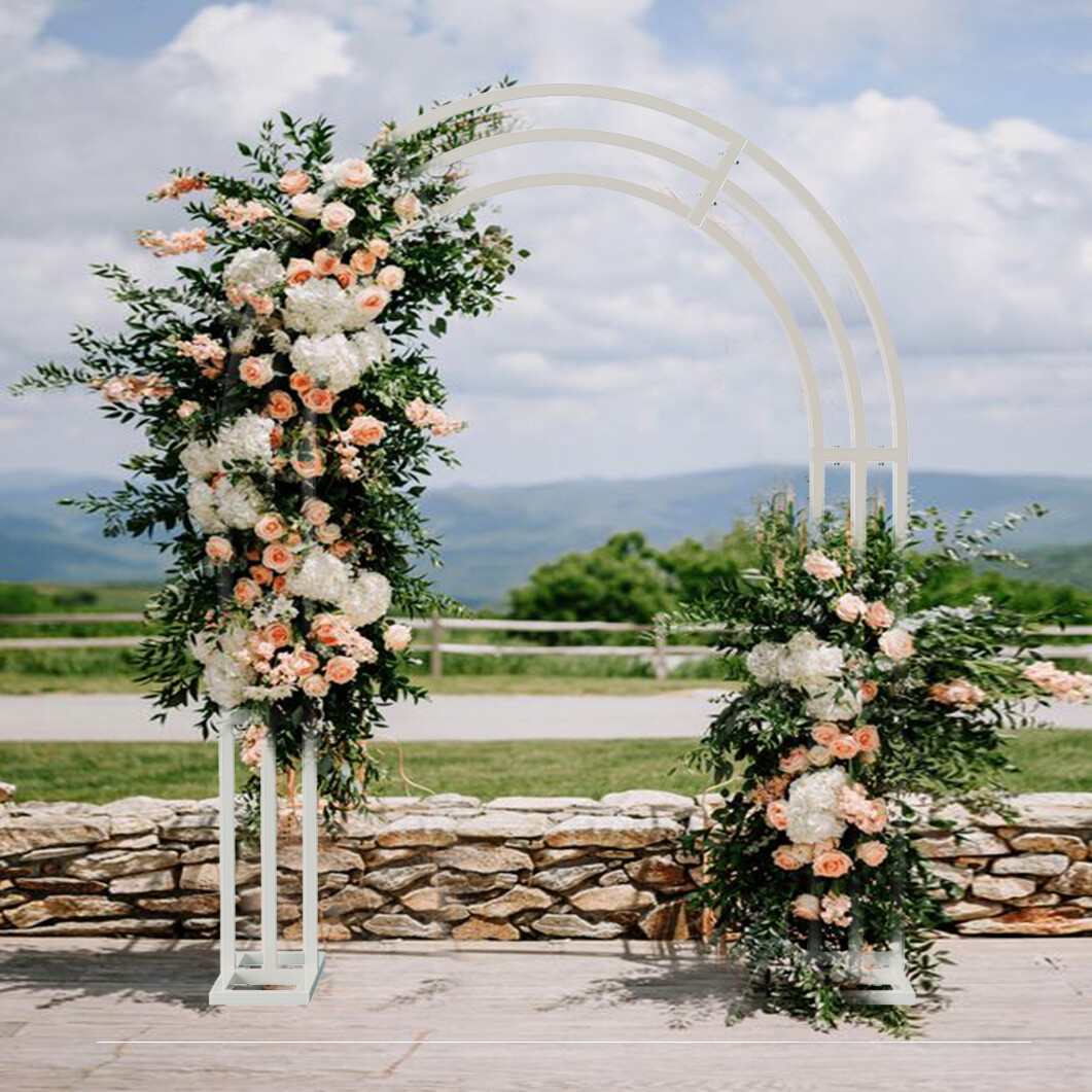 Heavy Strong Metal Wedding Arch Garden Arbor Floral Backdrop Stand Indoor Outdoor view 2