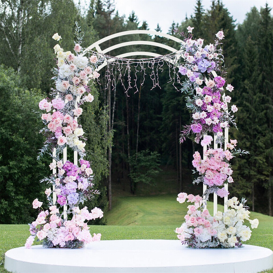 Heavy Strong Metal Wedding Arch Garden Arbor Floral Backdrop Stand Indoor Outdoor view 4