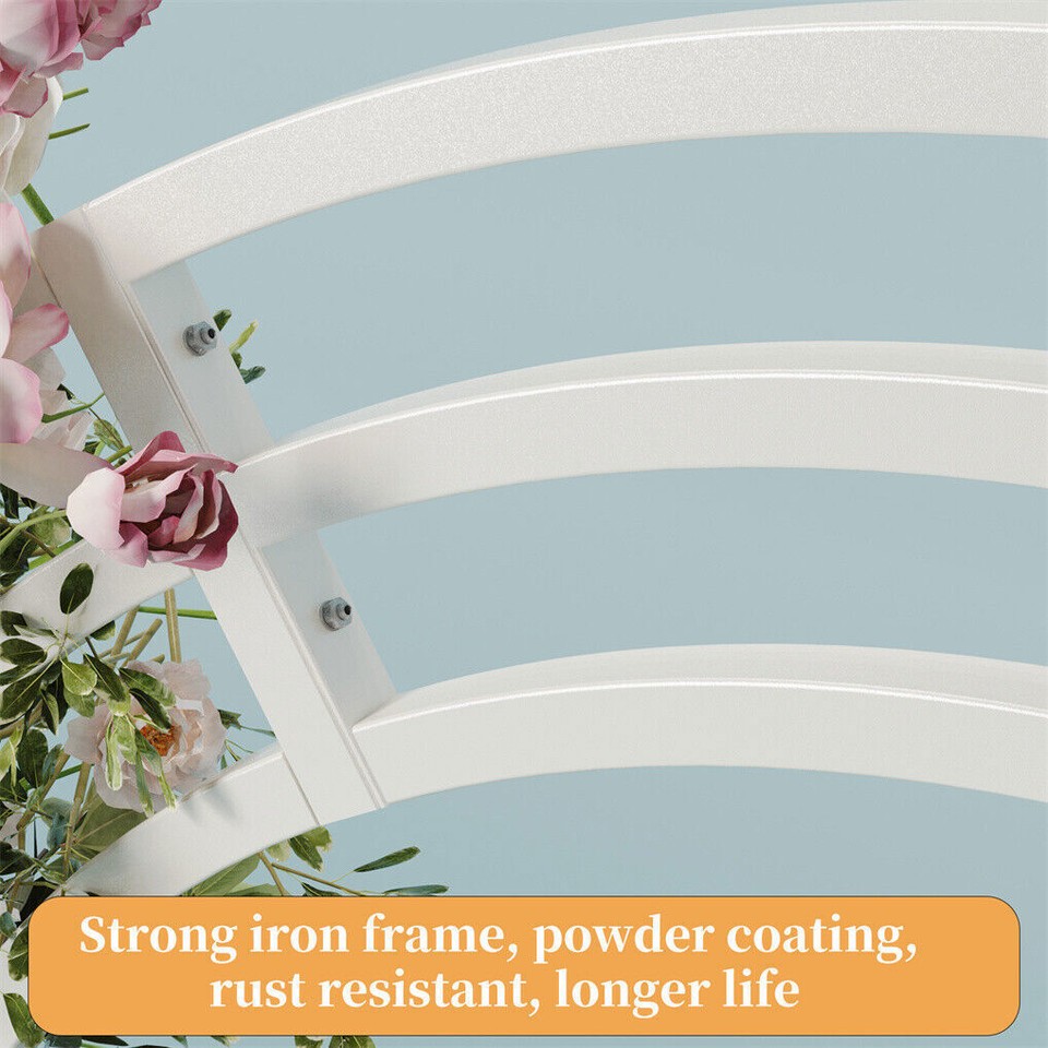 Heavy Strong Metal Wedding Arch Garden Arbor Floral Backdrop Stand Indoor Outdoor view 8
