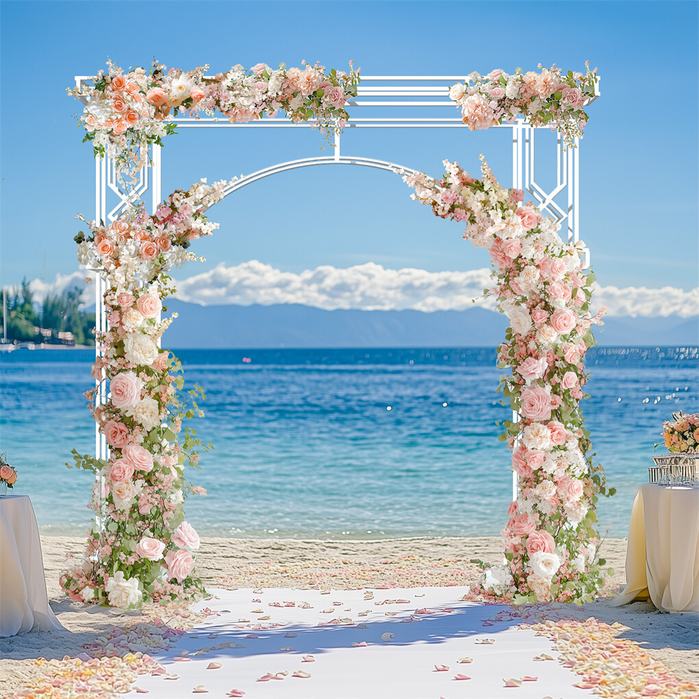Fin 2.5M Oversized Metal Wedding Arch Stand Proposal Birthday Party Banquet Decor view 2
