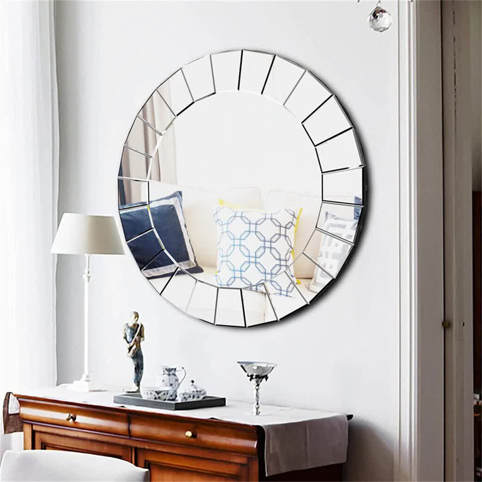 Ultra-modern Round Accent Mirror Venetian Ornate Mirror Decorative Wall Mirror view 8