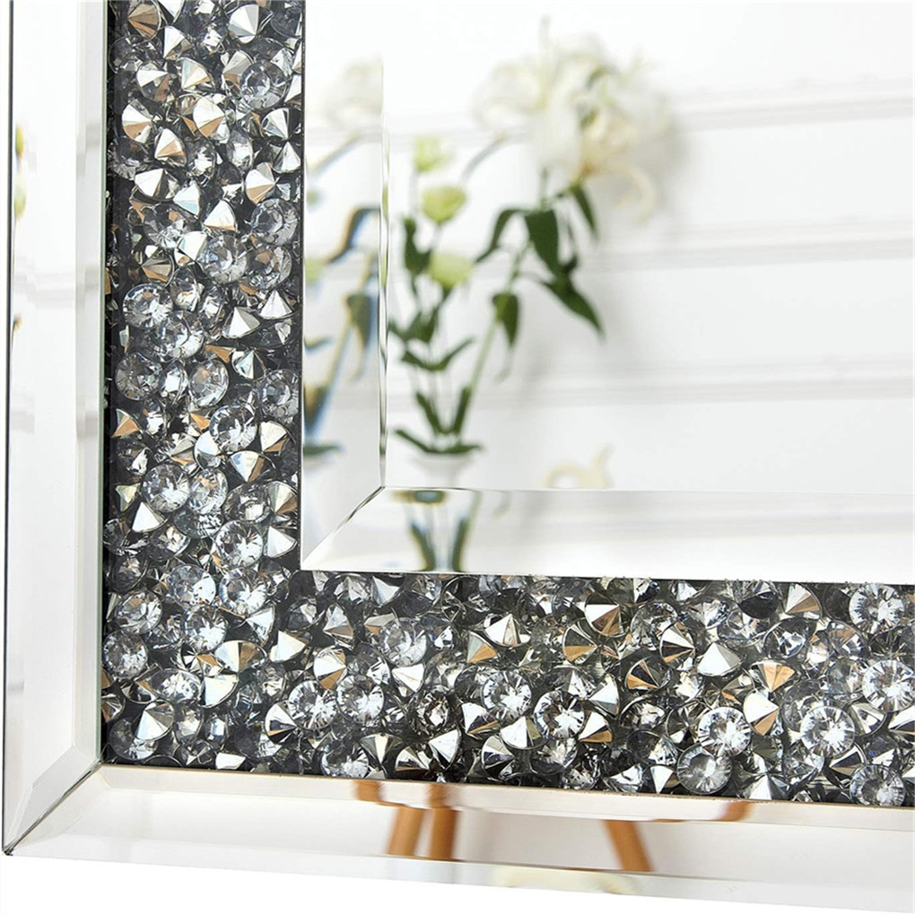 Xxxl Large Gorgeous Diamond Wall Mirror Crushed Crystal Long Full Length Mirror view 5