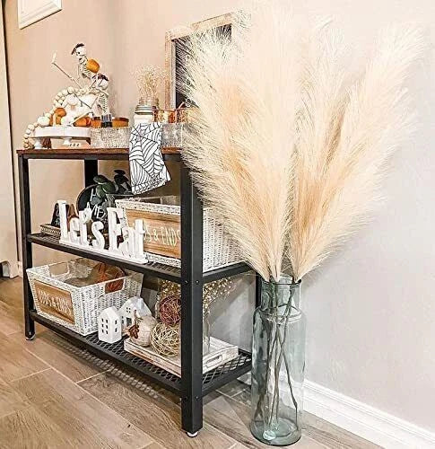 110CM Artificial Pampas Grass Large Tall Fluffy Faux Bulrush Reed Grass Bunch view 4