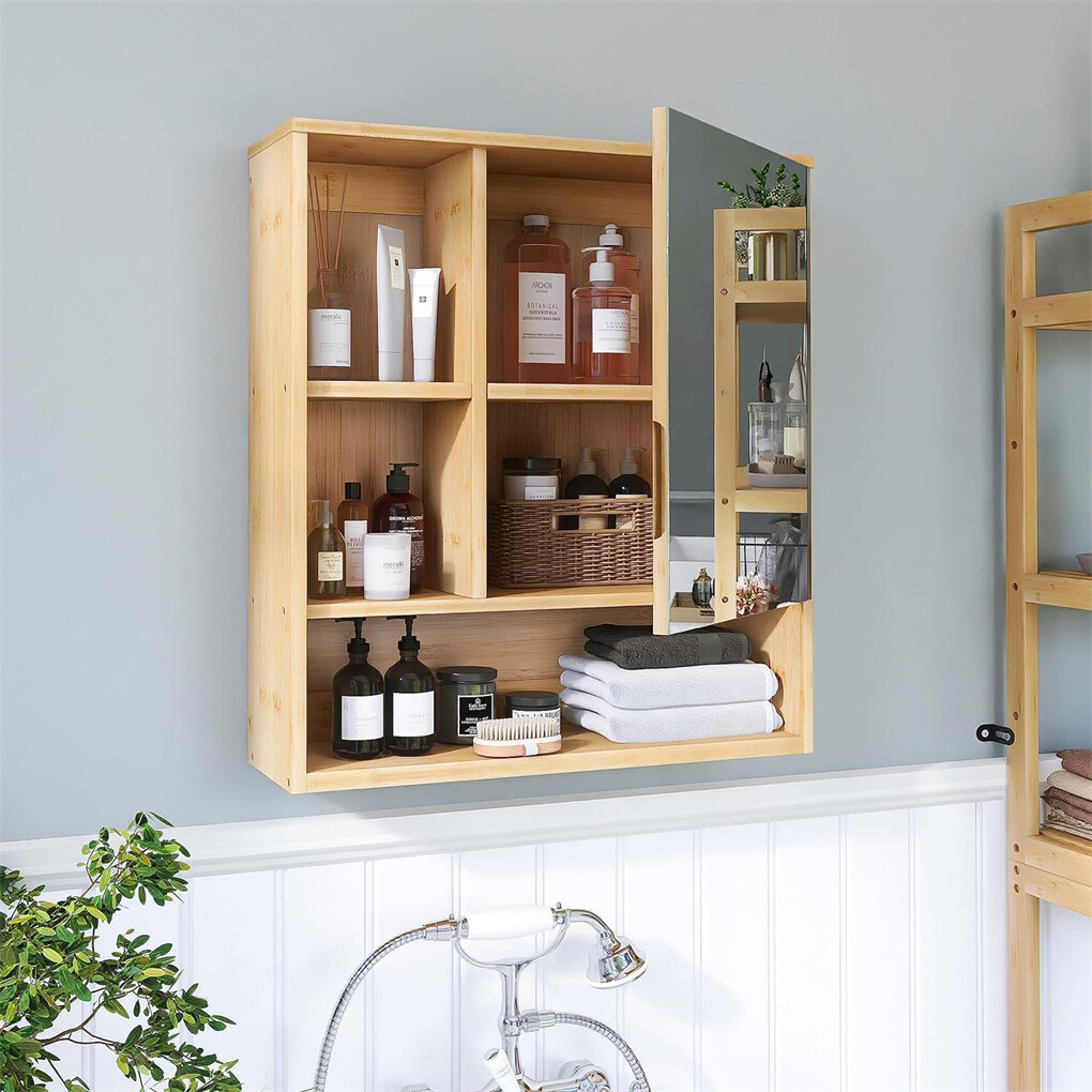 Xl Bathroom Wall Mirror Medicine Cabinet With Single Door And Adjustable Shelves view 5