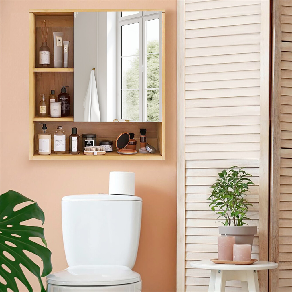 Xl Bathroom Wall Mirror Medicine Cabinet With Single Door And Adjustable Shelves view 7