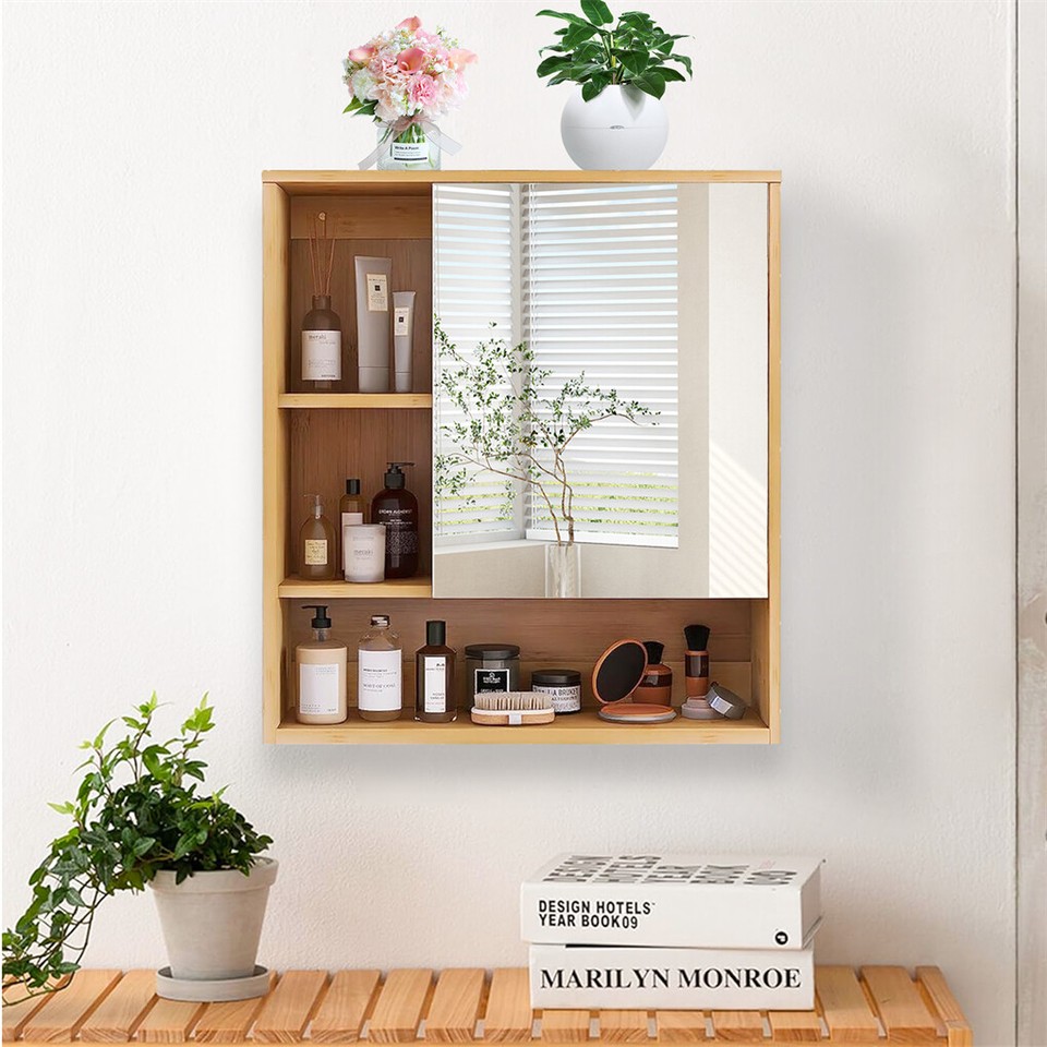Xl Bathroom Wall Mirror Medicine Cabinet With Single Door And Adjustable Shelves view 8
