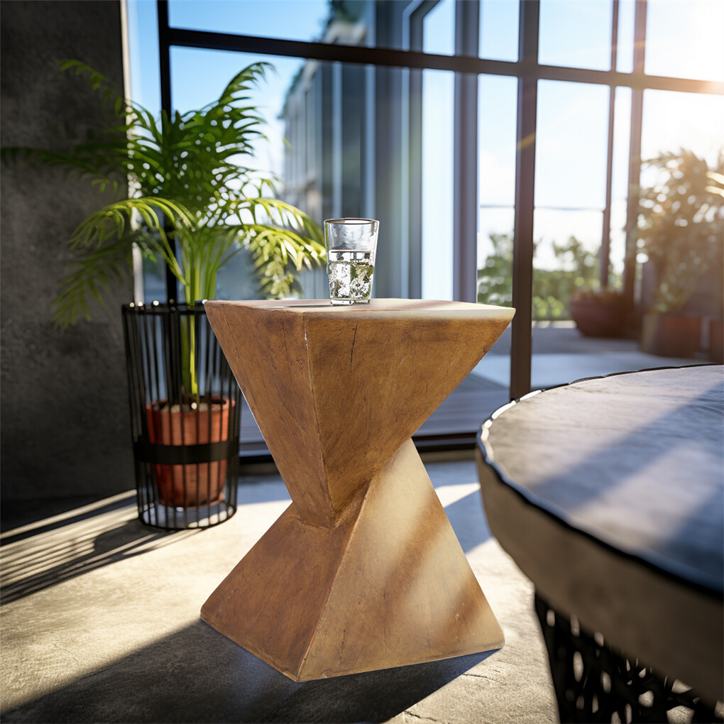 Twist Table Teak Root Shape Stool Pedestal Coffee Table view 2