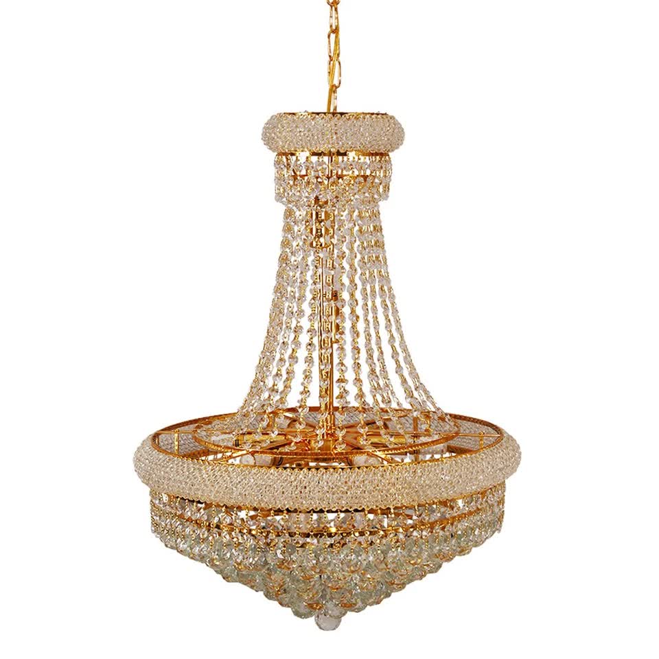 Luxury Empire Gold Crystal Chandelier Ceiling Light view 2