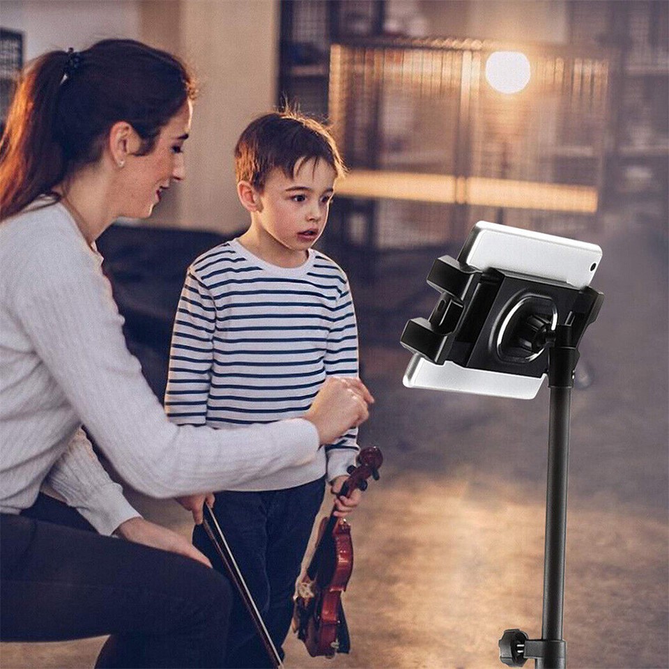 Adjustable 4.7-12.9" Stable Tripod Floor Stand Lazy Tablet Mount Holder for iPad view 3