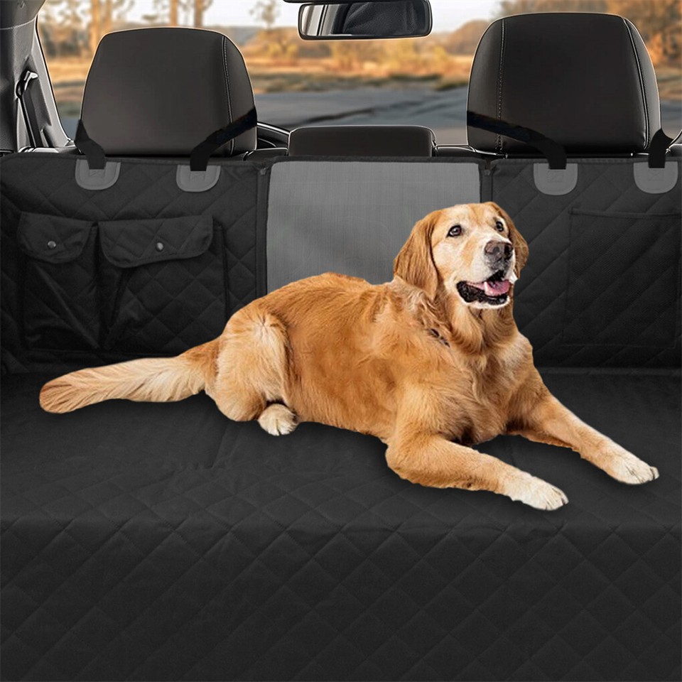 Large Dogs Back Seat Extender Waterproof Dog Hammock Car Seats with Hard Bottom view 5