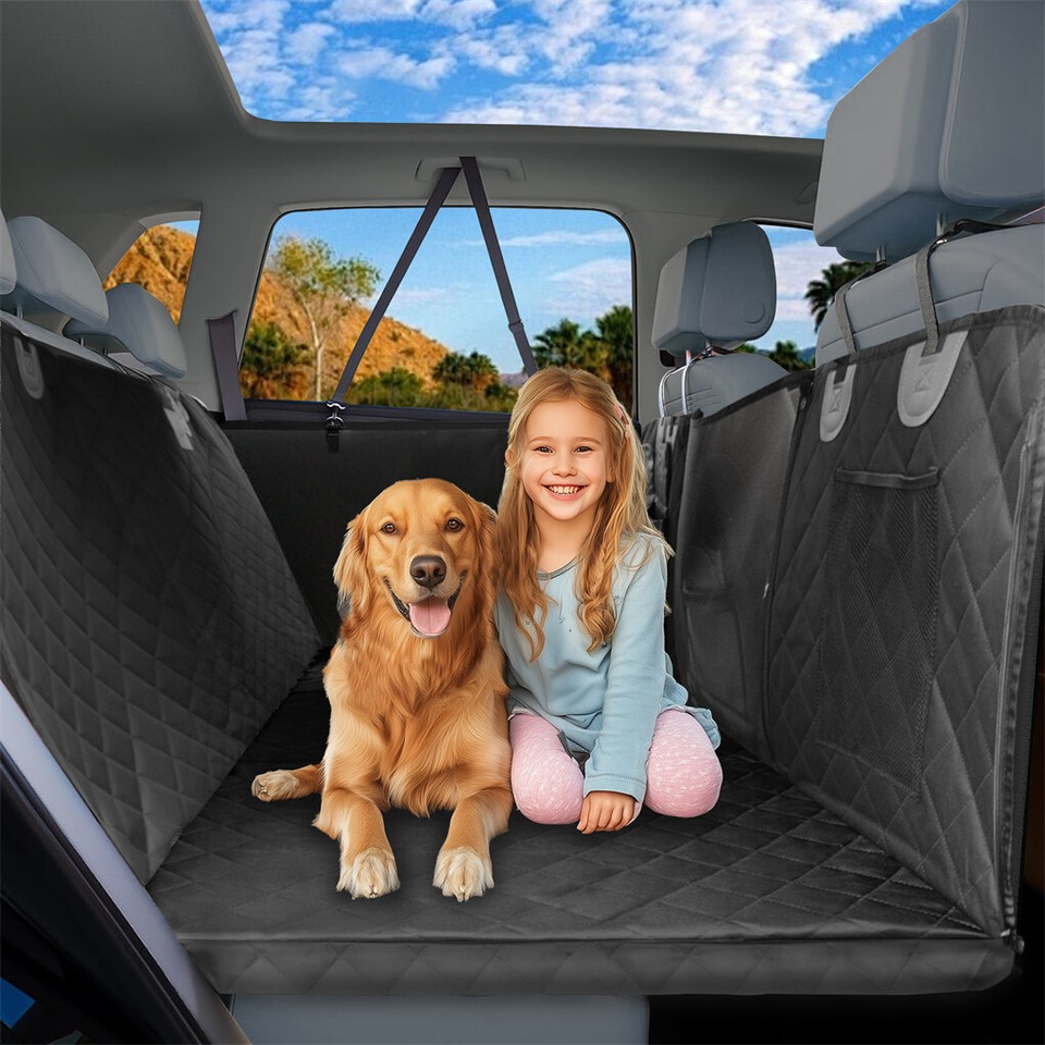 Large Dogs Back Seat Extender Waterproof Dog Hammock Car Seats with Hard Bottom view 6