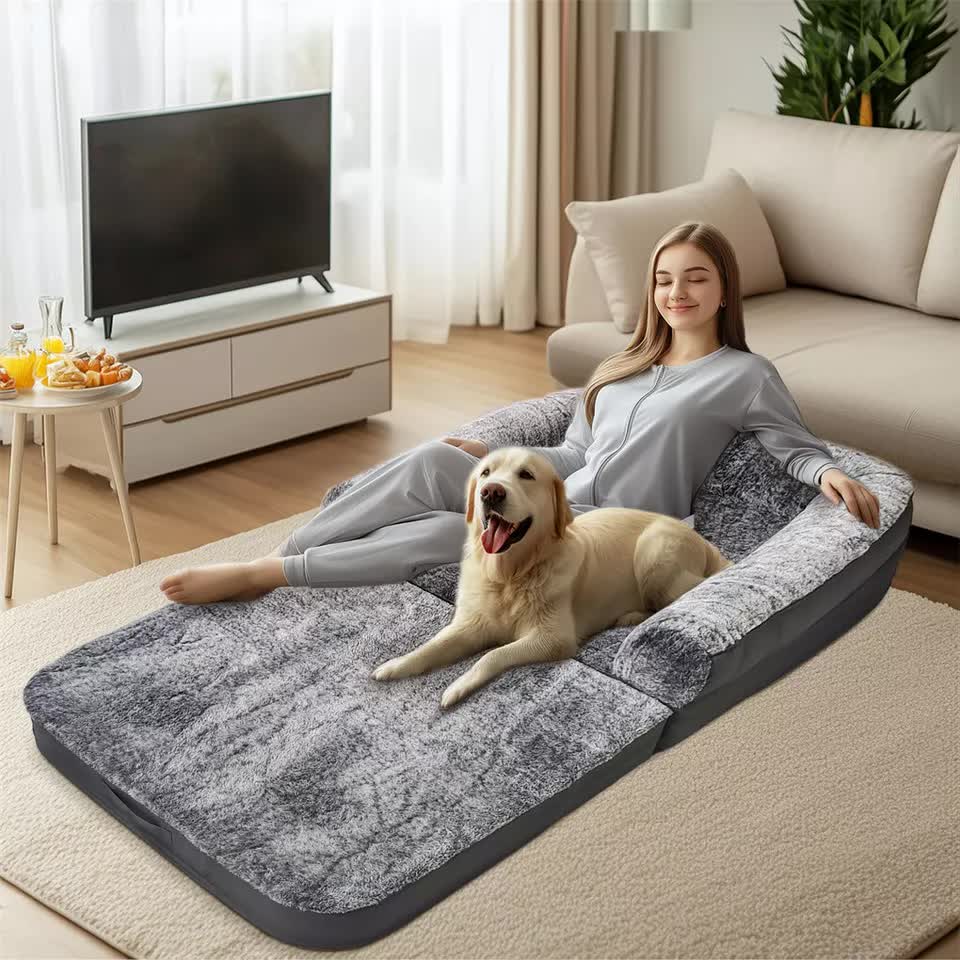 XL Human Sized Dog Bed Foldable Orthopedic Pet Dog Sofa Couch Comfy Big Bean Bed view 4