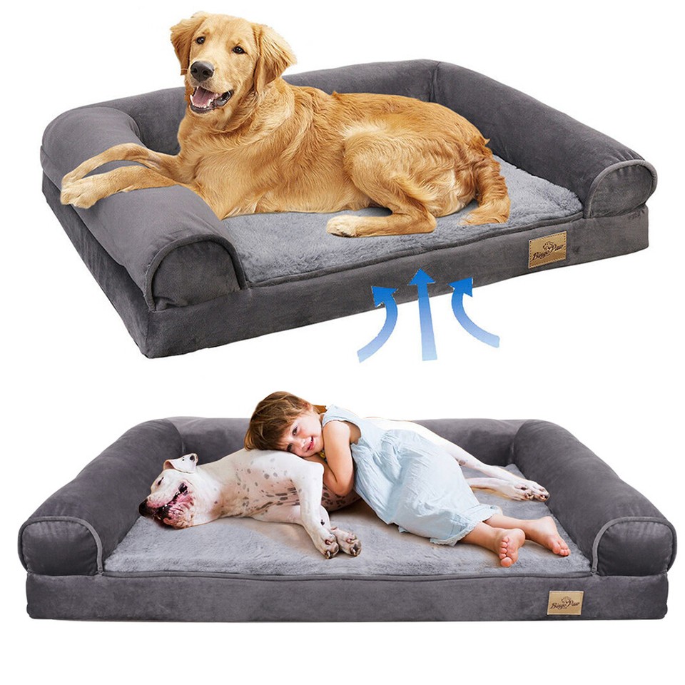 Orthopedic Dog Bed with Bolster Comfort Mattress view 3
