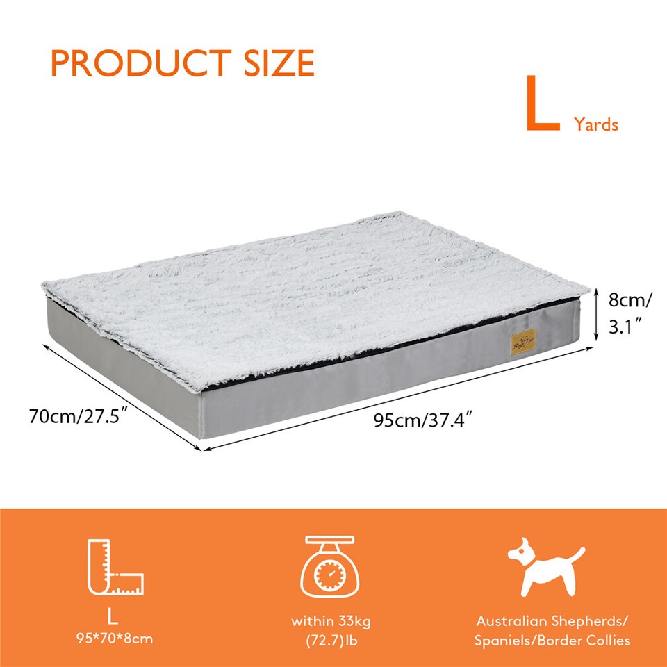 Soft Washable Dog Bed with Anti-Slip Crate Mat view 10
