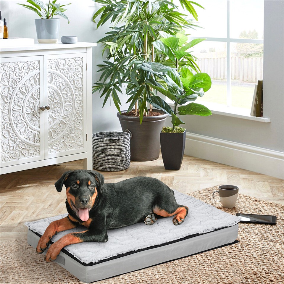 Soft Washable Dog Bed with Anti-Slip Crate Mat view 3