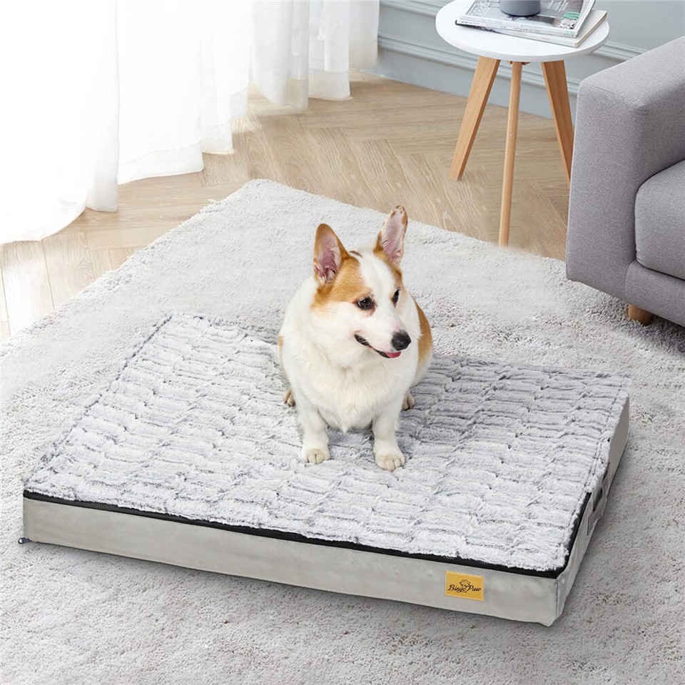 Soft Washable Dog Bed with Anti-Slip Crate Mat view 4