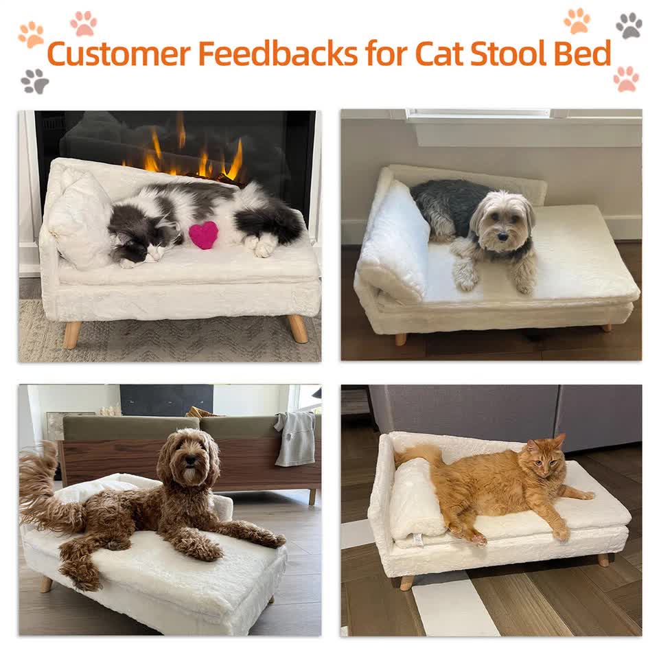 Luxurious Rectangular Pet Sofa Bed with Anti-Skid Base view 4