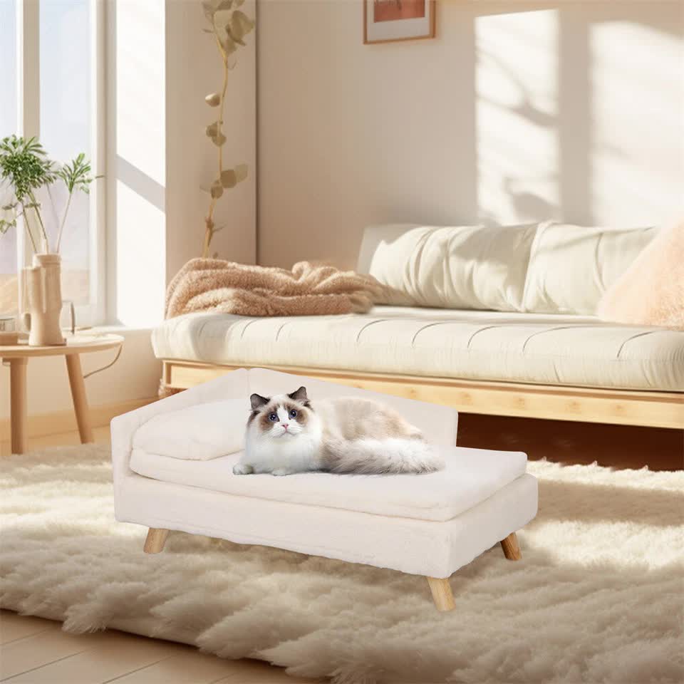 Luxurious Rectangular Pet Sofa Bed with Anti-Skid Base view 5