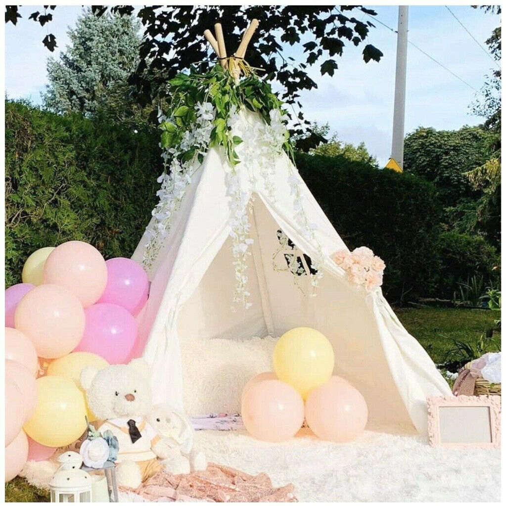 Folding Kids Tent Wigwam Teepee Childrens Play House Indoor Outdoor Girls Boys view 4