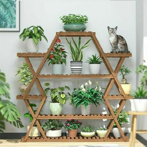 Multilayer Corner Garden Plant Stand Elegant and Practical Display Solution view 7