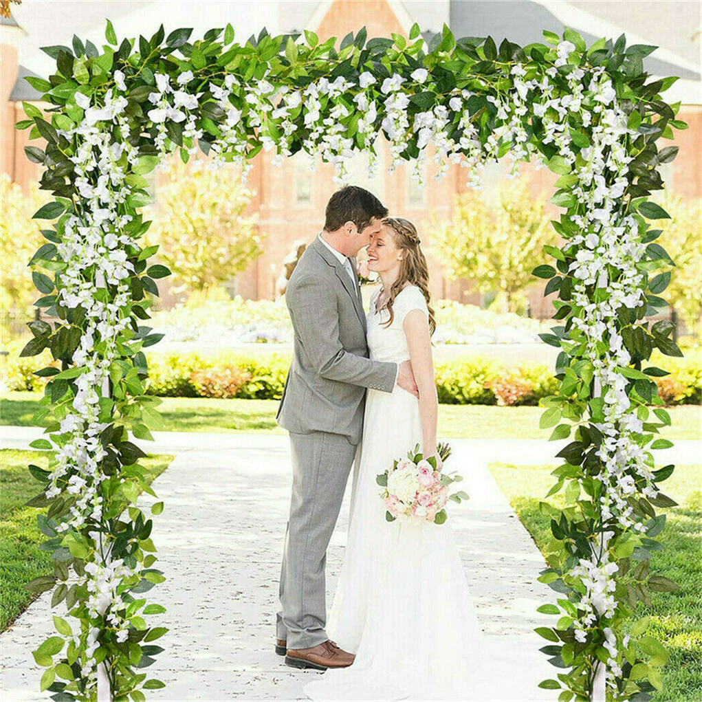 3x3M Square Wedding Arch Stand Metal Wedding Backdrop Decor White Flower Stand view 2