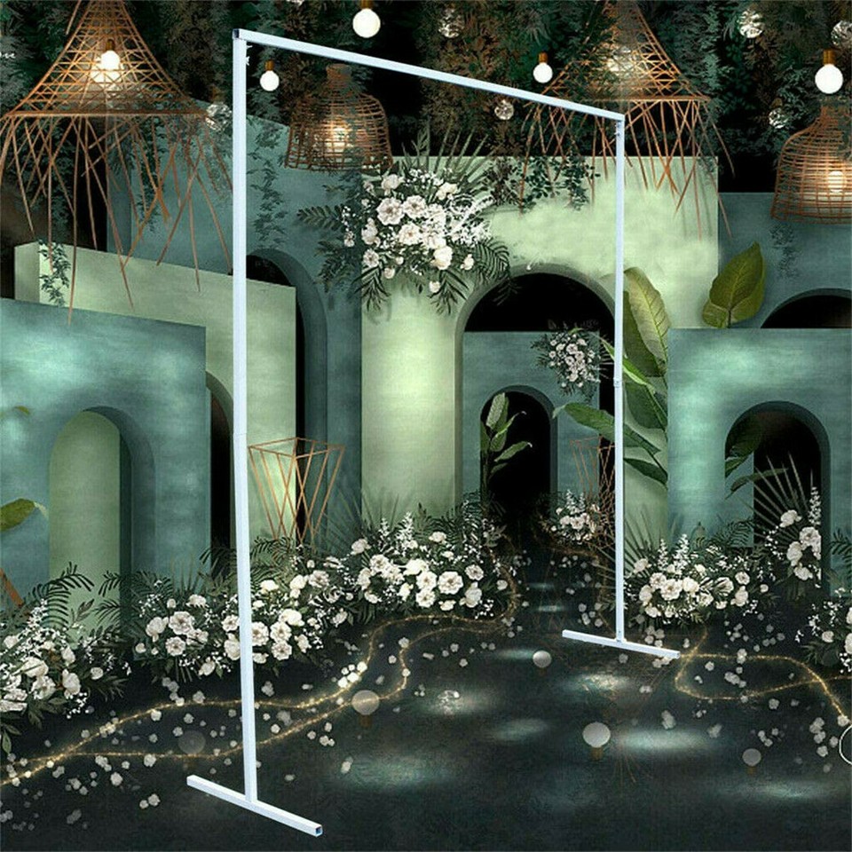 3x3M Square Wedding Arch Stand Metal Wedding Backdrop Decor White Flower Stand view 4