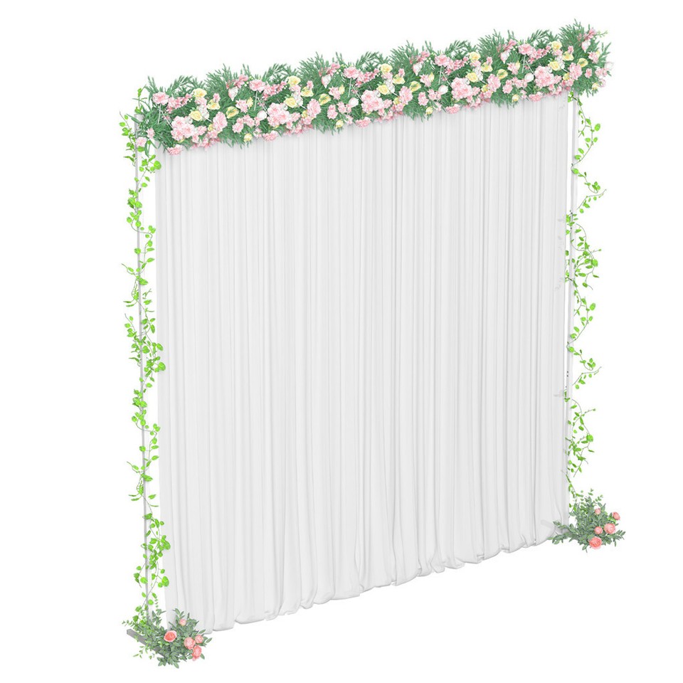 3x3M Square Wedding Arch Stand Metal Wedding Backdrop Decor White Flower Stand view 7
