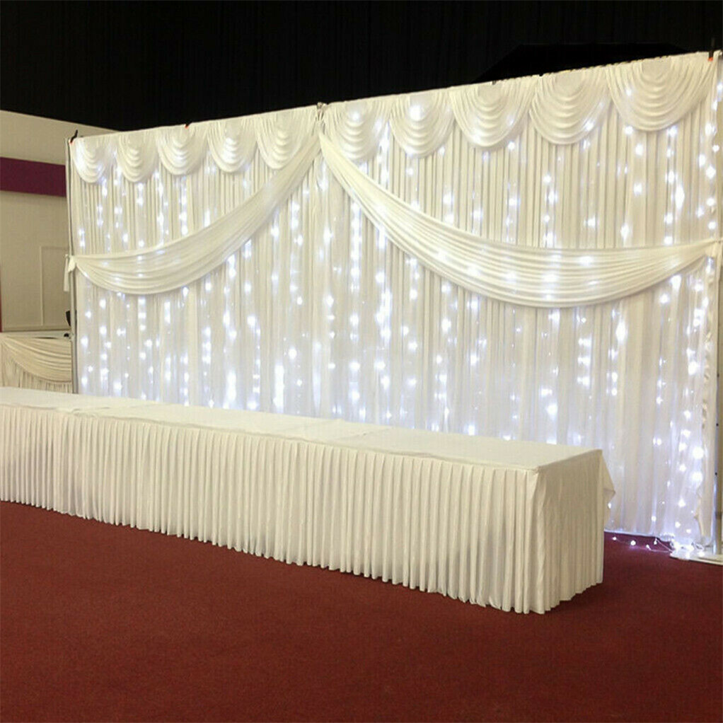 3M*6M Telescopic Wedding Backdrop Stand Balloon Curtain Hanging Pipe Background view 2