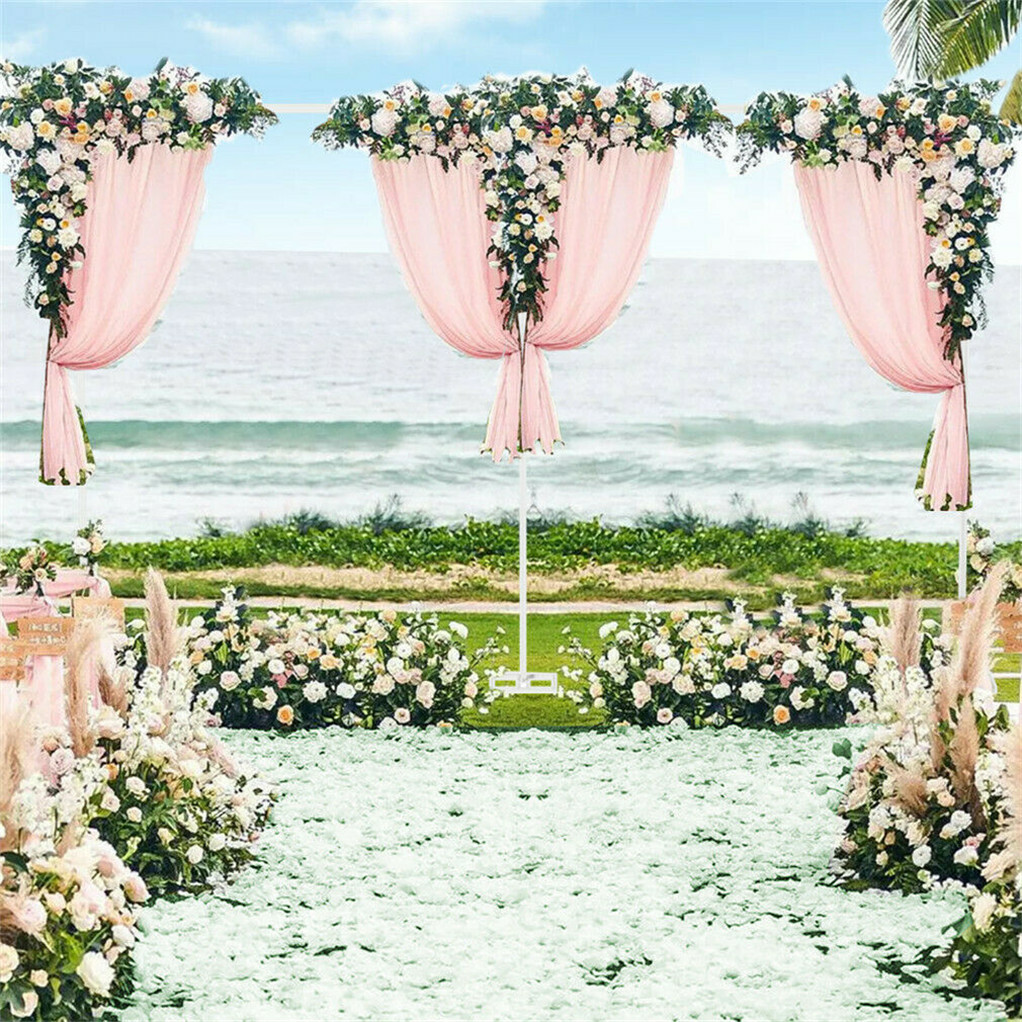 3M*6M Telescopic Wedding Backdrop Stand Balloon Curtain Hanging Pipe Background view 3