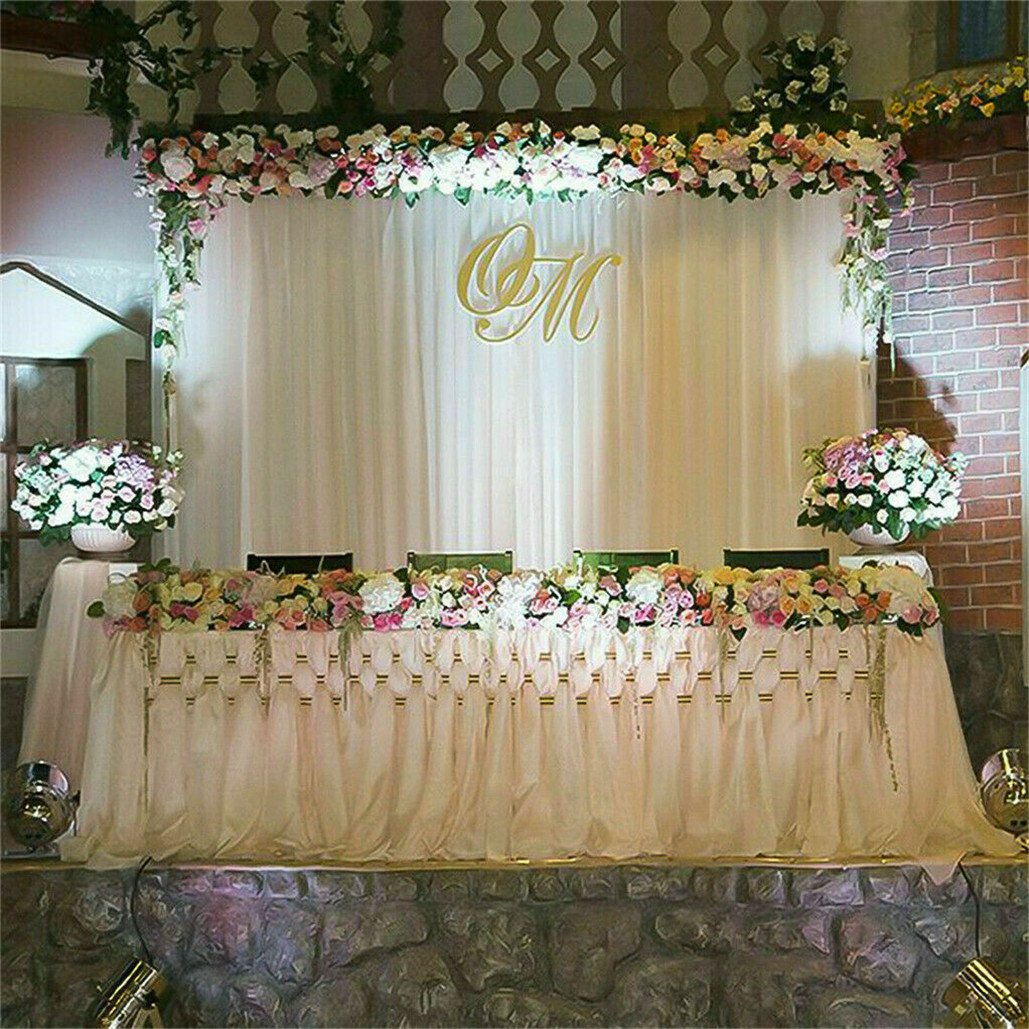 3M*6M Telescopic Wedding Backdrop Stand Balloon Curtain Hanging Pipe Background view 4