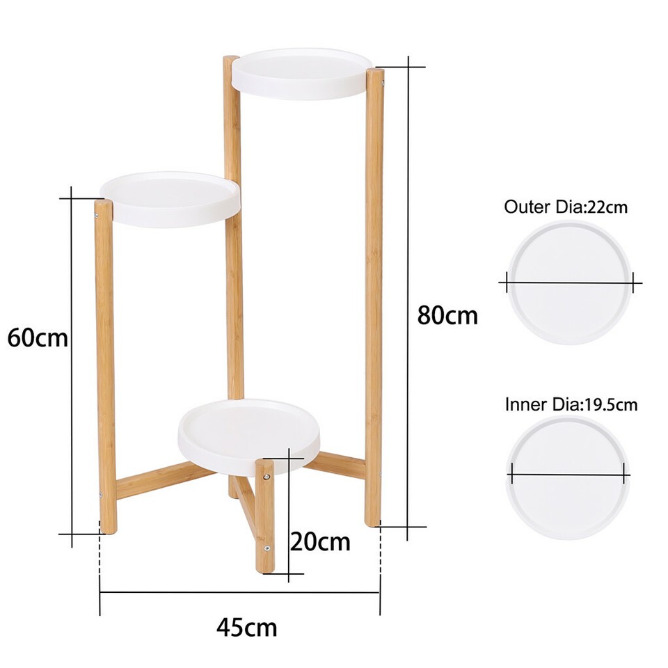 3 Tier Bamboo Plant Stand view 9