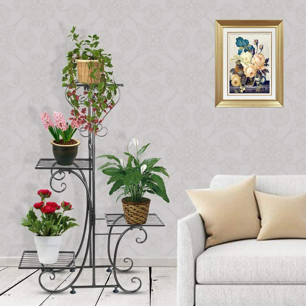 4-Tier Heavy Duty Plant Potted Stand Flower Planters Display Rack Outdoor Indoor view 2