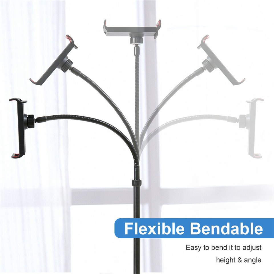 Universal Tripod Floor Stand Holder Adjustable Gooseneck For iPad iPhone Tablet view 7