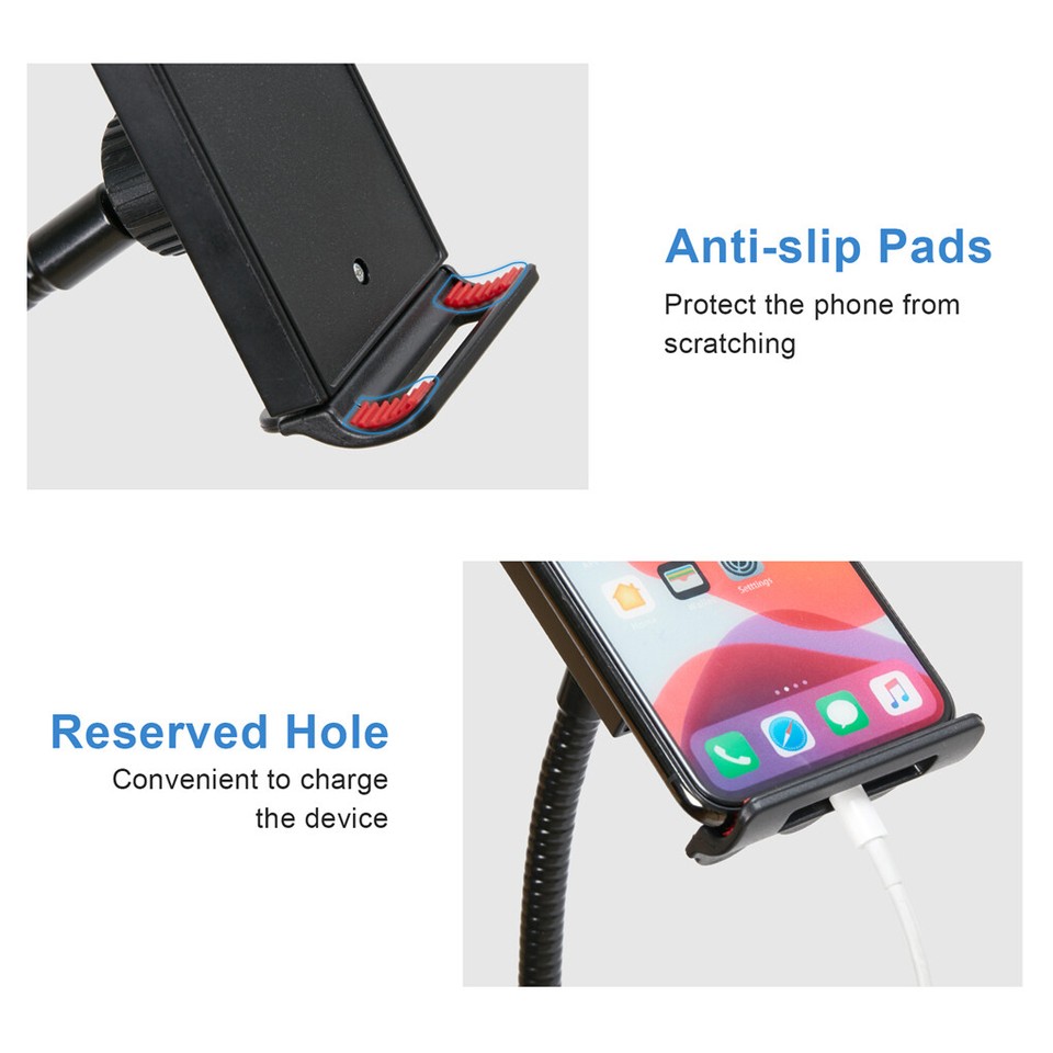 Universal Tripod Floor Stand Holder Adjustable Gooseneck For iPad iPhone Tablet view 9