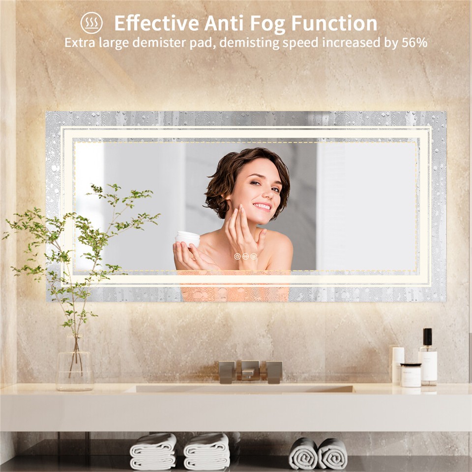LED Bathroom Mirror with Anti-Fog & Adjustable Lighting view 3