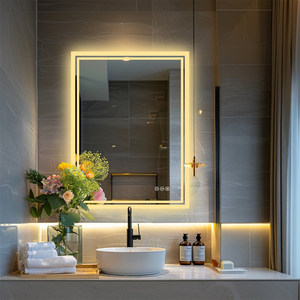 LED Anti-Fog Wall-Mounted Bathroom Mirror view 4