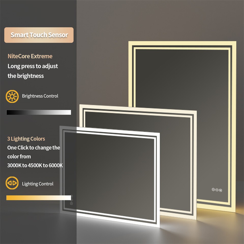 LED Anti-Fog Wall-Mounted Bathroom Mirror view 5