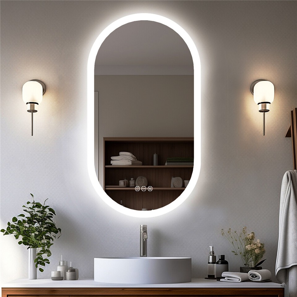 Premium Oval LED Anti-Fog Bathroom Mirror(120x60cm) view 2