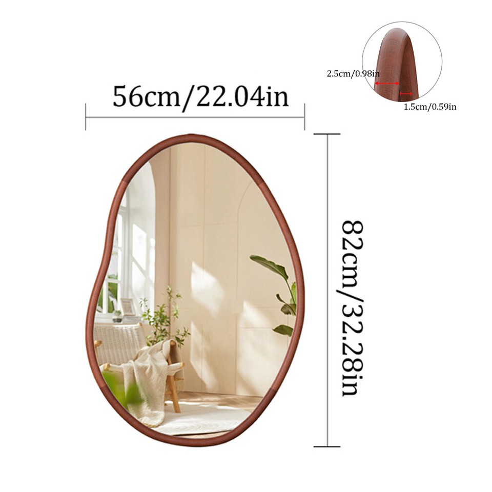 Wooden Frame Wall Mirror - Entryway & Hall Decor view 5