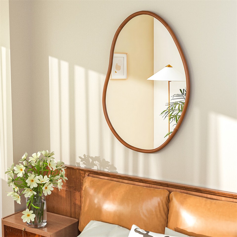 Wooden Frame Wall Mirror - Entryway & Hall Decor view 6