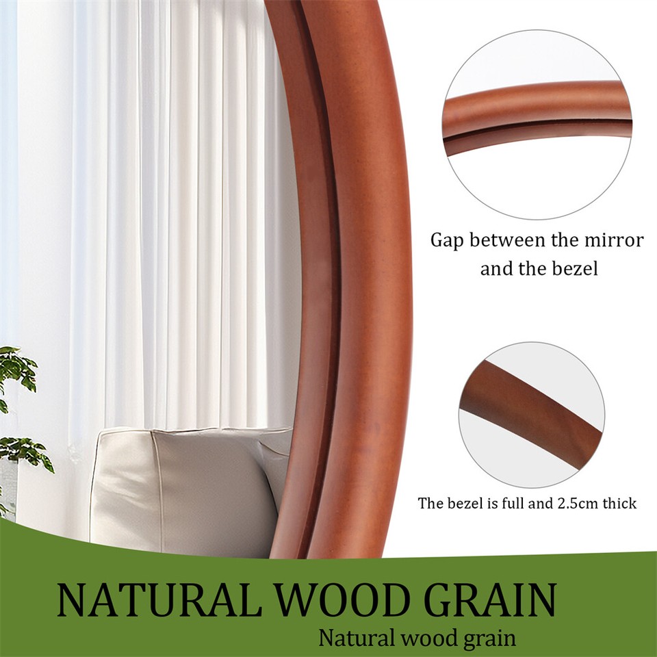 Wooden Frame Wall Mirror - Entryway & Hall Decor view 7