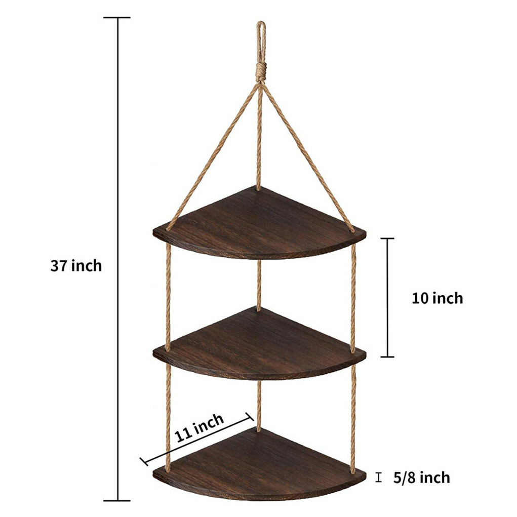 Bohemian Hanging Shelf Organizer 3 Tier Storage Rack view 5
