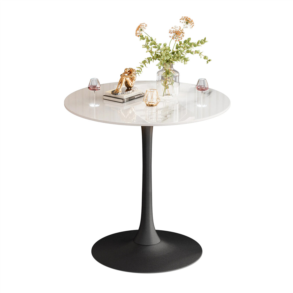 100cm Round High Bar Table Heavy Duty Sintered Stone Top Bistro Pub Table view 3